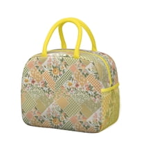 Womens Pioneer Flower Floral Print Pattern Lunch Box for Work,Insulated Lunch Bag for Women,Loncheras Para Mujer,Leakproof Adult Lunch Bag for Work,Beach,Travel,Picnic,Camping