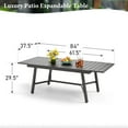 thumbnail image 2 of MF Studio Outdoor Patio Extendable Dining Table, All Weather Metal Patio Table for 6-8, Black, 2 of 9