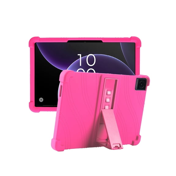 Silicone Case for TCL Tab 10 Gen 4 10.1 Inch, Soft Flexible Shockproof Protective Tablet Cover, Anti-Scratch & Lightweight Slim Design-Rosered