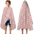 thumbnail image 3 of Pink Cow Pattern Hooded Bath Towel，50"x30" for Ages 3 To 12 Kids, Quick Dry Lightweight Soft Microfiber Hood Beach Towel Cover Up for Kids, 3 of 7