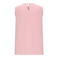 thumbnail image 7 of TKLPEHG Tank Top for Women Crewneck Camisole Pleated Tunic Top Lightweight Fashion Sleeveless T Shirts Comfy Classic Solid Color Loose Casual Blouses (Pink,XL), 7 of 7