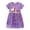 Purple, variant on Hotiary Toddler Baby Girls Summer Short Sleeve Tulle Dress Sundress Kids Princess Casual Cartoon Printed Beach Party Dresses, 2-7 Years