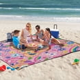 thumbnail image 5 of Cute Bear with Flower and Rainbow Extra Large Picnic Beach Blanket Waterproof Sand Proof Portable Outdoor Mat 60x80, 5 of 9