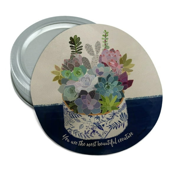You are the Most Beautiful Creature Unique Succulents Round Rubber Non-Slip Jar Gripper Lid Opener
