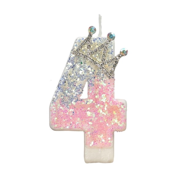 Osdhezcn Birthday Candle Pink Crown Number Cake Candle,Birthday Cake Toppers Cupcakes Decorations Anniversary Celebrations Supplies