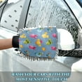 thumbnail image 6 of Microfiber Car Wash Gloves With Chenille & Polyester Terry Scratch-Free Cleaning Elastic Cuffs Watercolor Illustration, 6 of 8