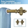 thumbnail image 3 of Urbanest Adjustable Single Curtain Rod Set Regina Finials – 1 - Inch Diameter, With Renaissance Gold Rod, 48–84 Inches, 3 of 6