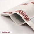 thumbnail image 4 of DriftAway Farmhouse Linen Blend Blackout Valance for Kitchen 24 Inch Length Vertical Striped Printed Lined Rod Pocket Room Darkening Linen Curtain Valance for Living Room 52x24 Inch Red, 4 of 7