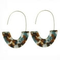 thumbnail image 1 of Pendientes Exquisito Estilo Vintage Acrílico Estampado de leopardo Oreja Cuelga Oreja Accesorio de moda Suministros para fiestas Día de San Valentín Azul Marrón 1 par Inevent AP008231-09, 1 of 7