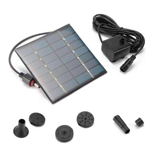 Solar Fountain Pump with 4 Spraying Nozzles Bird Bath Fountain for Pools Courtyard Landscape Fountain Outdoor Garden Pond Fountain