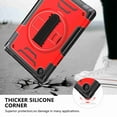 thumbnail image 2 of Dteck for Samsung Galaxy Tab A8 10.5 2022 with Crossbody Strap, 360°Rotating Adjustable Shoulder Hand Strap & Stand Military Grade Shockproof Protective Case, Red, 2 of 8