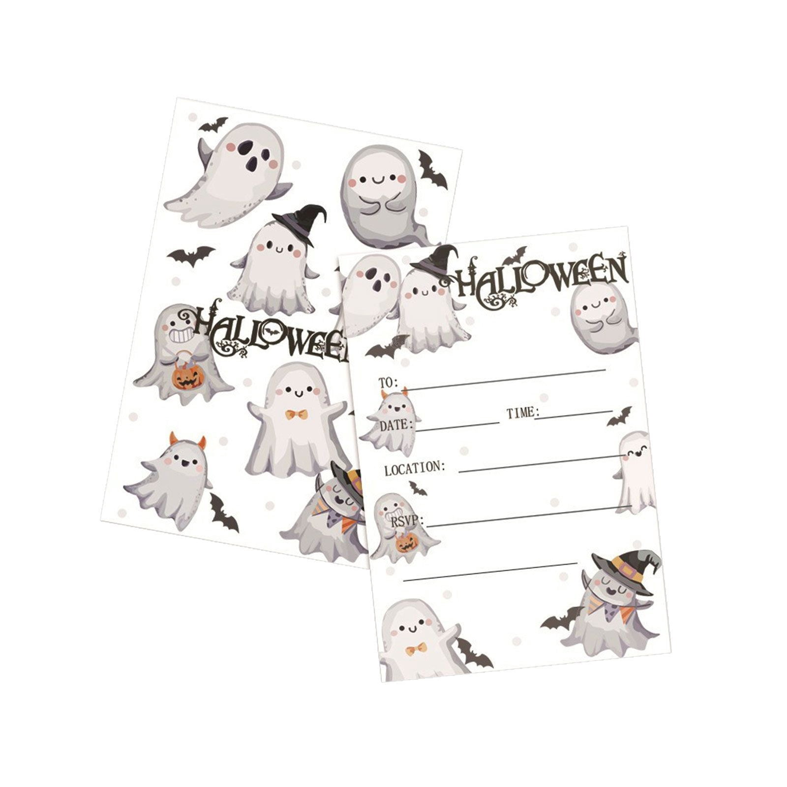 Less Than 5 Event & Party Halloween Invitation Cards Halloween Party Invitations with for Kids Adults 10pcs Invitation Cards for Halloween Scary Themed Parties