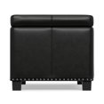 thumbnail image 5 of Simpli Home Amelia 34" Transitional Rectangle Ottoman Bench in Black Faux Leather, 5 of 14
