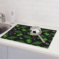 thumbnail image 5 of Dish Drying Mat, green Space Pattern Absorbent Microfiber Kitchen Mat, Heat Resistant Drying Mat Kitchen Counter for Dishes, Utensils, Pots, Pans, Drainer Mats 18x24in, 5 of 7