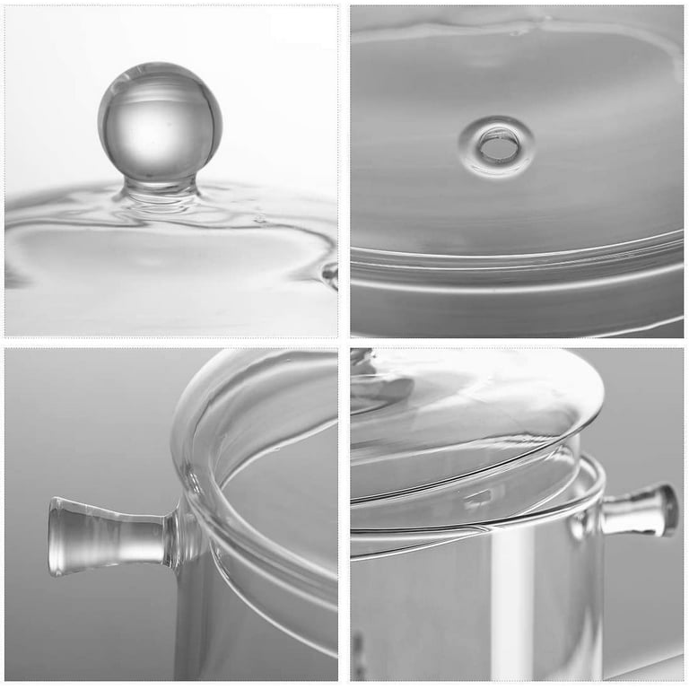 Food-Grade Heat Resistant Glass Cooking Pot Clear Glass Soup Pot with Lid  for Stovetop Microwave Oven - China Cooking Pot and Glass Cooking Pot price