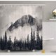 thumbnail image 1 of Smoky Mountain Cliff Outdoor Idyllic Photo Art Shower Curtain, National Parks Home Decor Curtain, Waterproof Polyester Fabric Bathroom Shower Curtain, 1 of 5