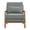 Light Gray + Wood+Fabric + Foam+2, variant on YANGXUN Camel Mid Century Modern Wooden Lounge Chair Foam Padded Nubby Fabric Accent Chair with Solid Wood Armrests for Living Room Bedroom Office