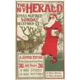 thumbnail image 2 of Louis Rhead 11x14 Gold Ornate Wood Frame and Double Matted Museum Art Print Titled - The New York Herald; Xmas Number (1896), 2 of 4