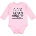 thumbnail image 3 of Inktastic Gigi Kisses Make Everything Better Boys or Girls Long Sleeve Baby Bodysuit, 3 of 5