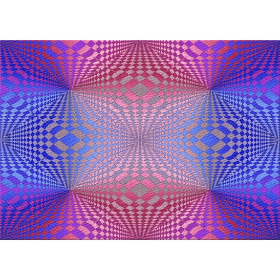 Ahgly Company Machine Washable Indoor Rectangle Transitional Medium Purple Area Rugs, 2' x 3'