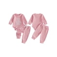 thumbnail image 2 of RUINIXCW New To The Cousin Crew Newborn Baby Boy Hospital Coming Home Outfit Infant Baby Boys Fall Winter Clothes Long Sleeve Waffled Romper and Pants Hat Set, 2 of 9