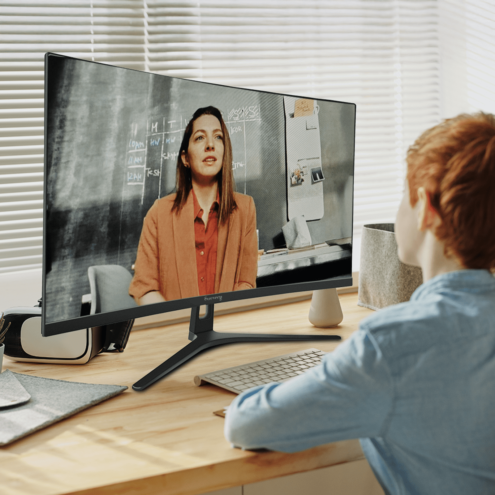 Suevery 27" FHD 1080p Computer Monitor, 100Hz for Gaming, Built-in Speakers, 120% sRGB Color, Black