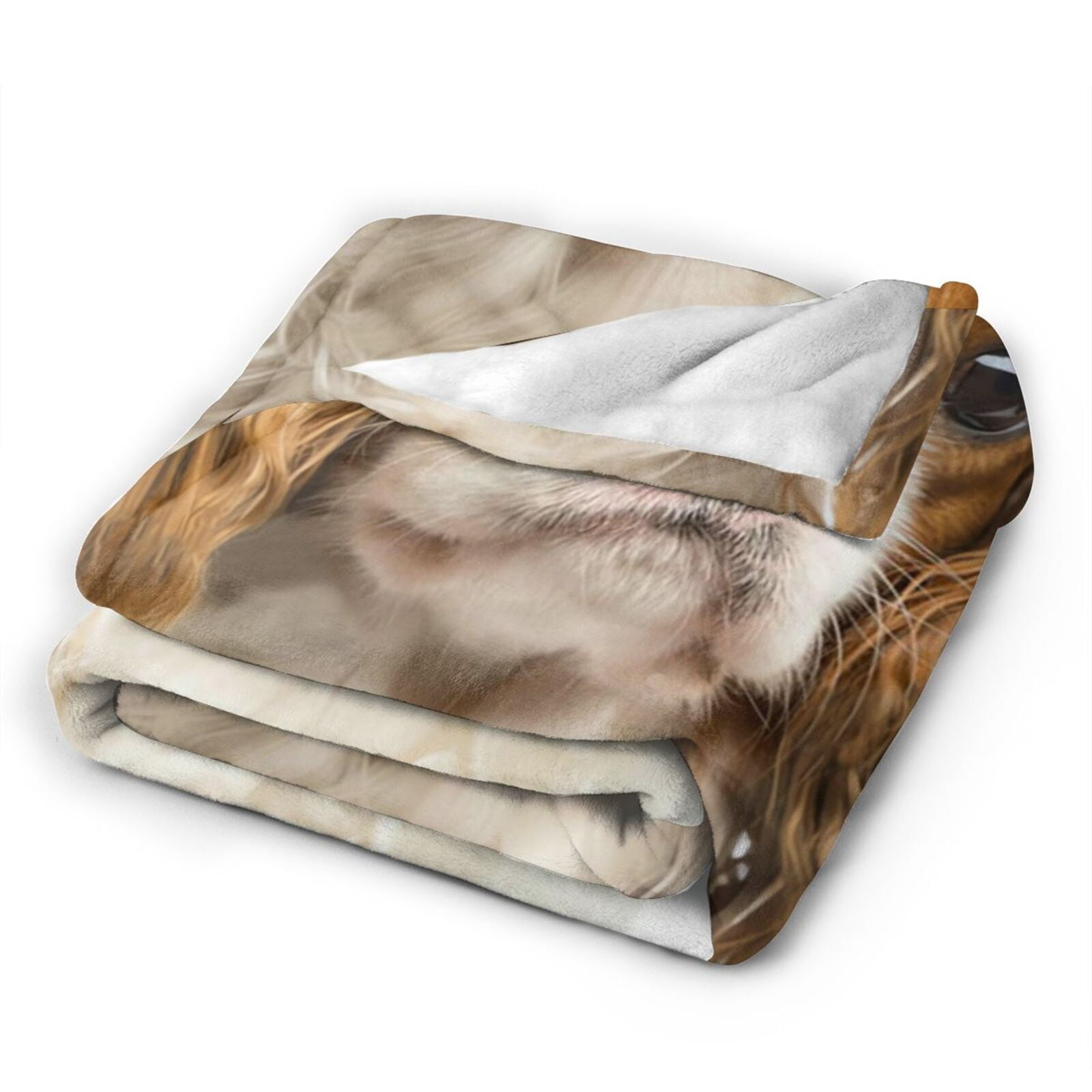 Wijzvio Cavalier King Charles Spaniel Dog Throw Blanket Soft Fuzzy Fleece Blanket For Couch Bed Living Room Decoration 60"X50"