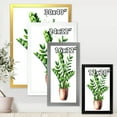 thumbnail image 4 of Designart 'Zamioculcas Tropical Plant With Green Leaves On White' Traditional Framed Art Print, 4 of 4