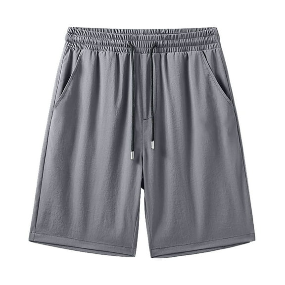 YUNCITY Men Workout Shorts Loose Fit Silk Sports Shorts Lightweight 5 Inch Shorts For Big Tall Outdoor Knee-Length Pants Streetwear,Xl