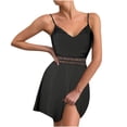 thumbnail image 2 of Gspmoly Robes d'Été pour Femmes, Mode Femme Aguichant Élégante Robe de Soirée à Bretelles Col en V avec Dentelle et Coutures Robes Formelles pour Femmes Liquidation, 2 of 8