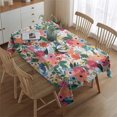 thumbnail image 2 of Pioneer Flower Floral Print Pattern Rectangle Tablecloth 60"x84",Waterproof Polyester Rectangle Table Cloth, Wipeable Spillproof Polyester Tablecloth for Dining, Camping, Indoor and Outdoor, 2 of 5