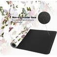 thumbnail image 3 of Desk Mat, Rose Poppy and Hummingbirds Pattern Large Desk Pad Extended Gaming Mouse Pad, 35.4 x 15.7inch Mouse Pad with Non-Slip Rubber Base Stitched Edges, Home Office Decor for Women Girls Men Boys, 3 of 6