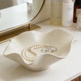 thumbnail image 6 of Fruit Bowl Wave-Shaped Terracotta Fruit Tray, White Large Decorative Bowl, Stylish Fruit Bowl for Entry Table, for Home Living Room Coffee Table Decor, 6 of 9