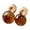 round, variant on Retro Styles Amber Earrings Versatile Jewelry Pieces Suitable For Any Occasion