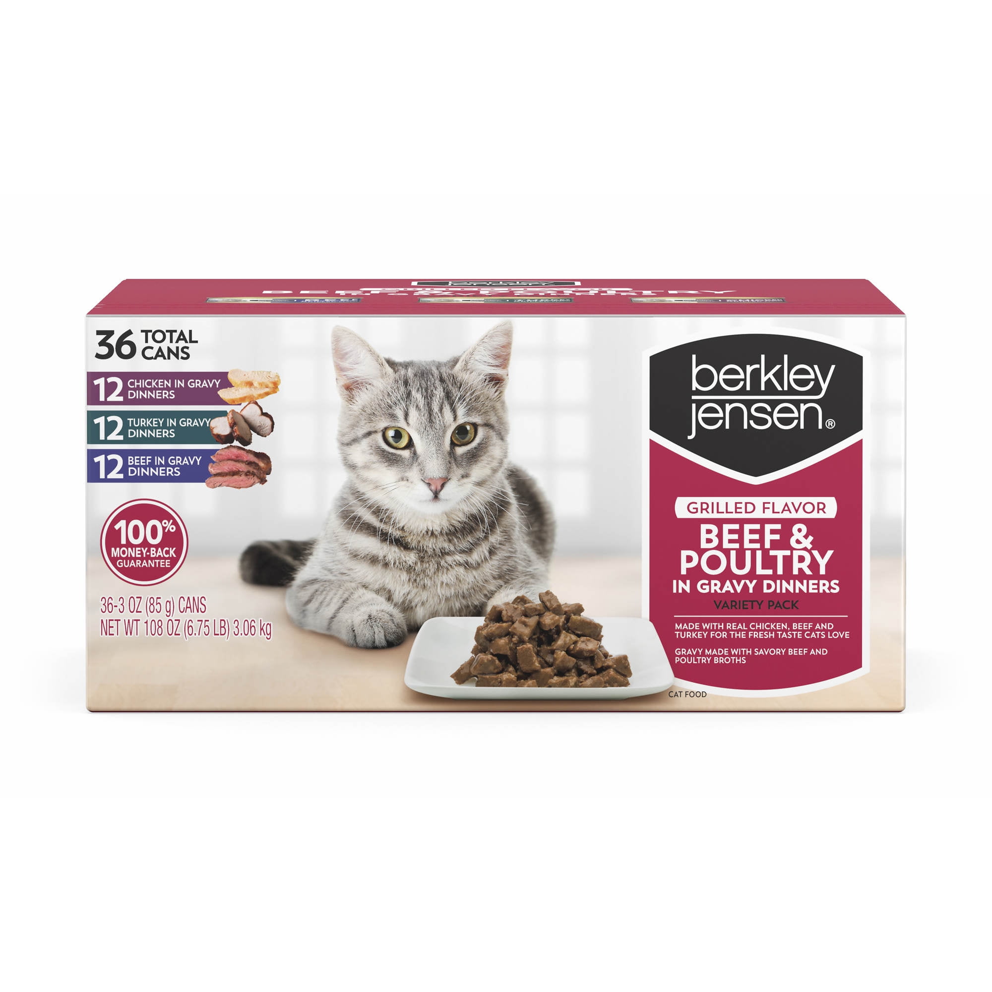 Berkley Jensen Grilled Beef & Poultry in Gravy Variety Pack for Cats