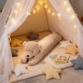thumbnail image 3 of ICQOVD Bear Long Cushion Plush Backrest Pillow, 3 of 6