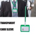 thumbnail image 1 of Clearout Tool Series:4X3 Inch Horizontal Soft Badge Holder (Including Rope) 1Pc Green Card Protector 4 X 3 Inches With Lanyard Transverse Clear Pp Plastic Card Holder, 1Pc Card Holder, By Meiiso, 1 of 7