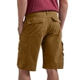 thumbnail image 5 of GrmtClth Men's Cargo Shorts Daily Casual Washed Cotton Fabric Button Fly Dual Stack Pocket Loose Fit Lightweight Outdoor Travel Walking Short Pants Khaki L, 5 of 7