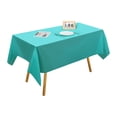 thumbnail image 5 of Moonsky Plastic Tablecloth 54x72in Disposable Rectangle Table Covers Waterproof PEVA Tablecloth for Birthday Wedding Picnic Party Decoration Cyan Solid Color, 5 of 5