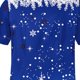 thumbnail image 4 of ICHUANYI Clearance Women Short Sleeve V-neck Tops Working Uniform Christmas Thanksgiving Blouse(Blue, L) ICHUANYI WER2023081204101, 4 of 6