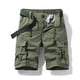 thumbnail image 1 of Puntoco Pantalones Cortos Cargo Para Hombre, Corte Entallado, Cremallera Multibolsillos De Pierna Recta Casuales (Cinturón No Incluido) Xl Verde Militar (38), 1 of 4