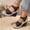 Black, variant on Women's Peep Toe Wedge Platform Sandals, Plus Size Height Increasing Thick Sole, Trendy Comfortable Casual Summer Footwear Blue 36