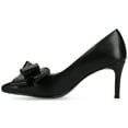 thumbnail image 2 of Journee Womens Crystol Slip On Low Stiletto Pointed Toe Evening Pumps, Widths Available, 2 of 9