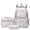 Gray, variant on Petmoko Daisy Printed Backpacks With Lunch Pack Pencil Case 3pcs, Water Resistant Lightweight Bookbag For Middle School (Black) for Unisex Child
