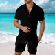 thumbnail image 1 of WILLBEST Pantalones Cortos para Hombre, Trajes para Uso Diario, Conjuntos Ajustados, Transpirables, para Primavera y Verano, Atuendo Elegante para Socializar, Combinación con Zapatos., 1 of 4