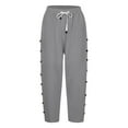 thumbnail image 5 of 2025 Women's Pinstripe/Cotton-Linen Pants + Unisex Snaps Pajamas | Multi-Style Bundle, 5 of 8