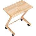 thumbnail image 7 of TV Tray Table with Casters, Solid Wood End Table for Small Spaces, Removable Snack Tray for Living Room Bedroom, 7 of 7