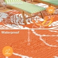 thumbnail image 2 of Findosom 6'x9' Outdoor Rug Patios Rug Waterproof RV Outdoor Rug Camping Rugs Reversible Plastic Straw Rug Large Outdoor Mat Outdoor Area Rug for Camping,Balcony Apartment,Patio,Picnic,Beach Orange, 2 of 13