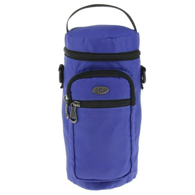 Water Bottle Holder Carrier with 3 Pockets And Adjustable Shoulder Strap - Green
