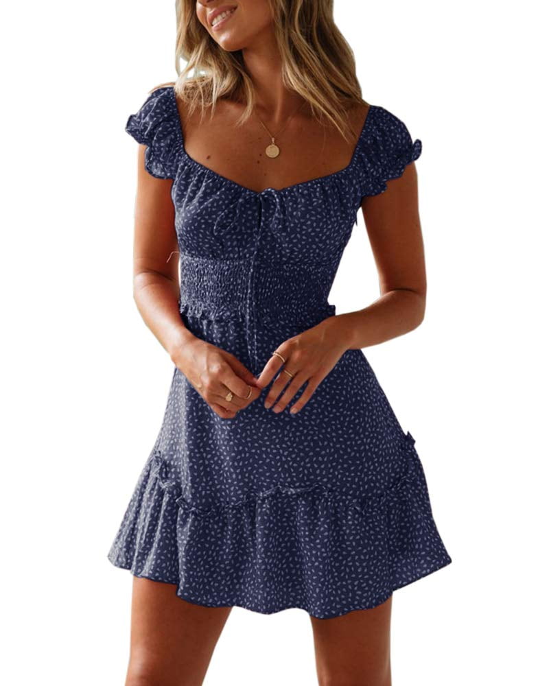 ruffle sleeve mini dress